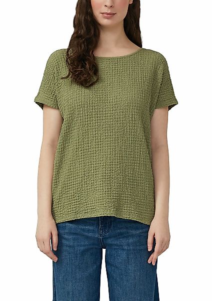 s.Oliver T-Shirt mit Struktur Muster günstig online kaufen