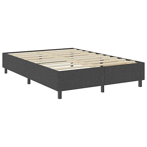 furnicato Bett Boxspringbett Dunkelgrau Stoff 140x200 cm (1-tlg) günstig online kaufen