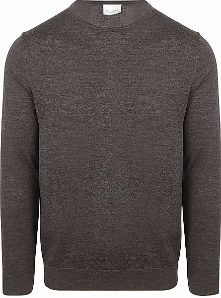 Profuomo Pullover Merinowolle Dunkelbraun - Größe S günstig online kaufen