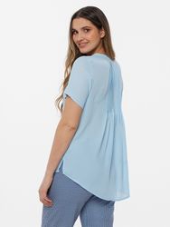 MIALUSSO Chiffonbluse Kurzarmshirt mit Biesen günstig online kaufen