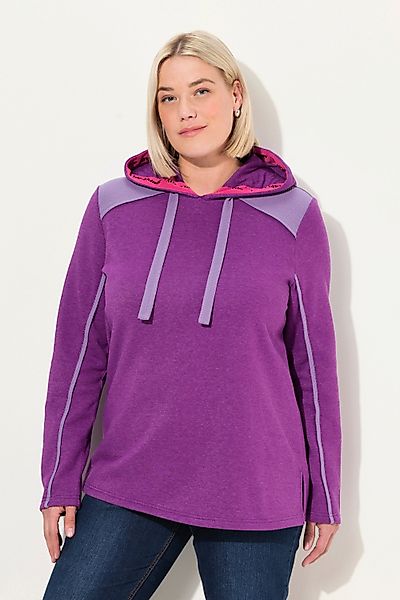 Ulla Popken Sweatshirt Hoodie Waffelpikee A-Linie günstig online kaufen
