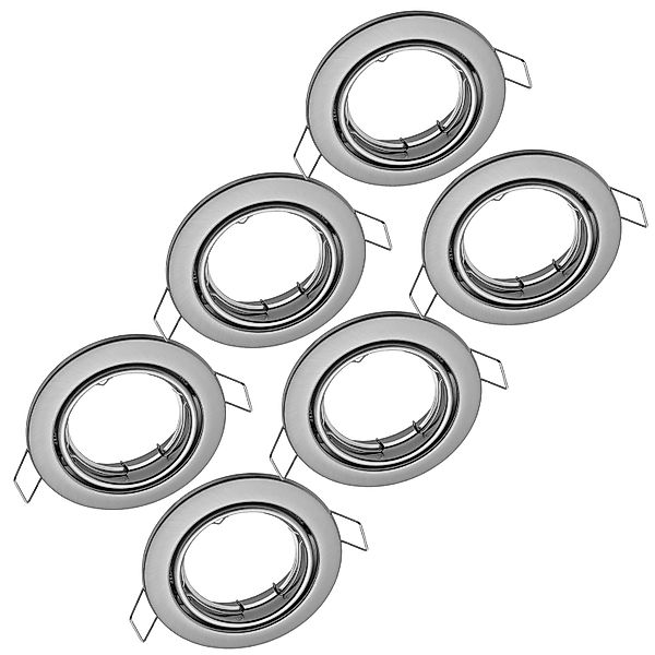 Oktaplex 6er Set Einbaustrahler Dijon Schwenkbar für 50mm LED-Module Decken günstig online kaufen