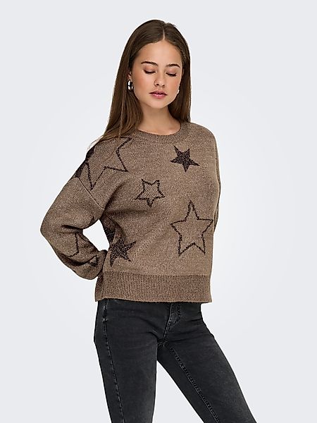 ONLY Rundhalspullover ONLROSIE LS O-NECK GLITTER günstig online kaufen