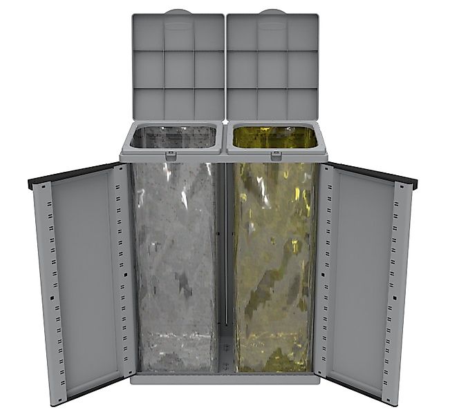 Kreher Mülltonnenbox EcoCab - Kunststoffschrank mit Müllsackhalter günstig online kaufen