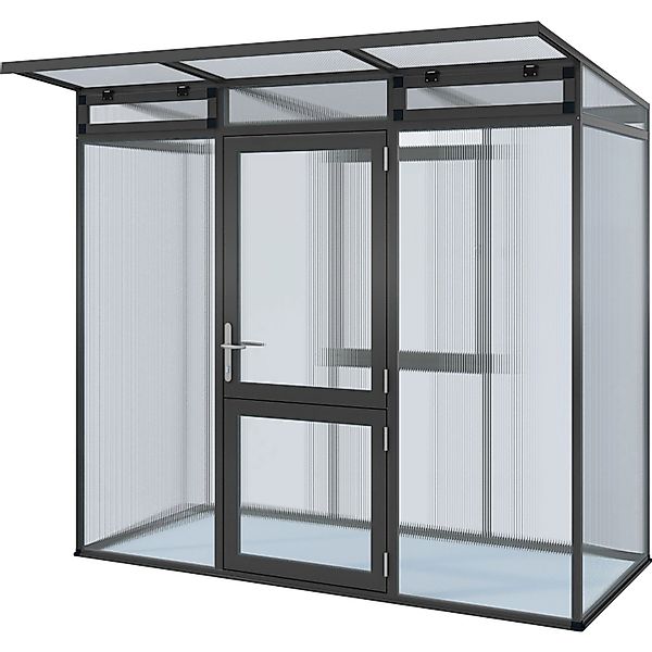 KGT Gewächshaus Linea Anthrazitgrau 2,56 m² günstig online kaufen