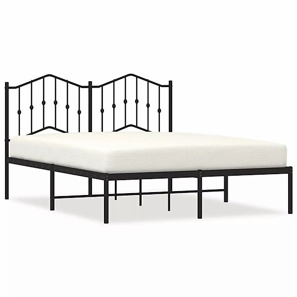vidaXL Bettgestell mit Kopfteil Metall Schwarz 140x200 cm Modell 141927915 günstig online kaufen