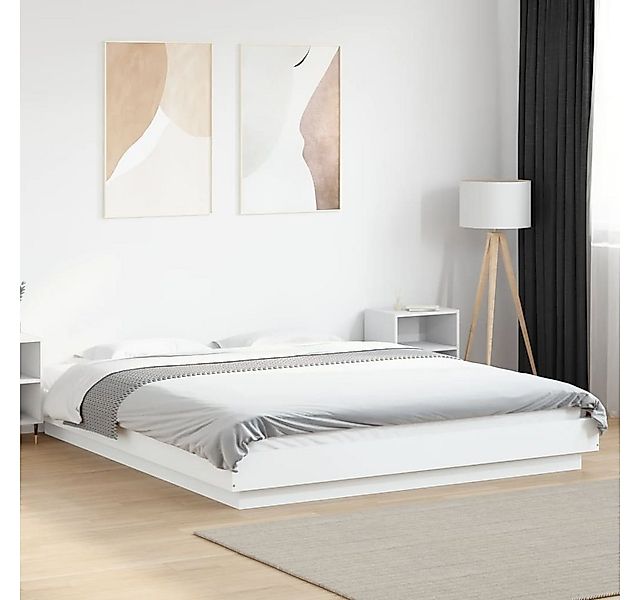 furnicato Bettgestell Weiß 160x200 cm Holzwerkstoff (1-tlg) günstig online kaufen
