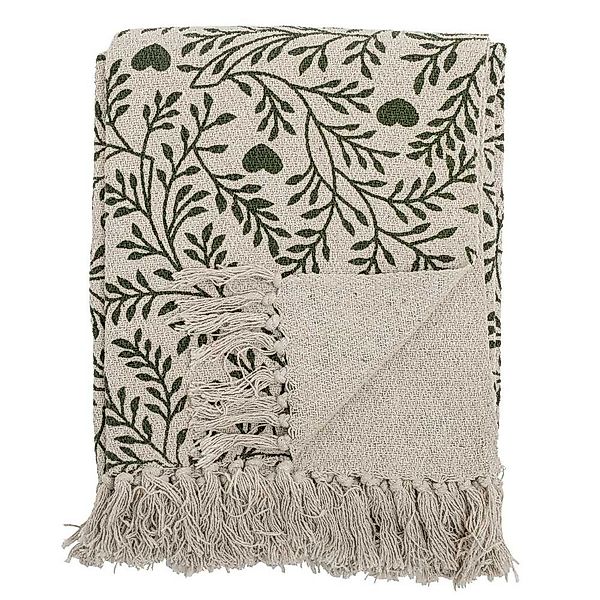 Wolldecke Bloomingville Decke MARIBELLE Grün Natur günstig online kaufen