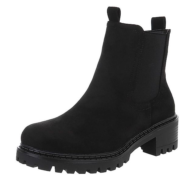 Ital-Design Trendige Chelsea Boots mit elastischen Einsätzen für Damen Chel günstig online kaufen