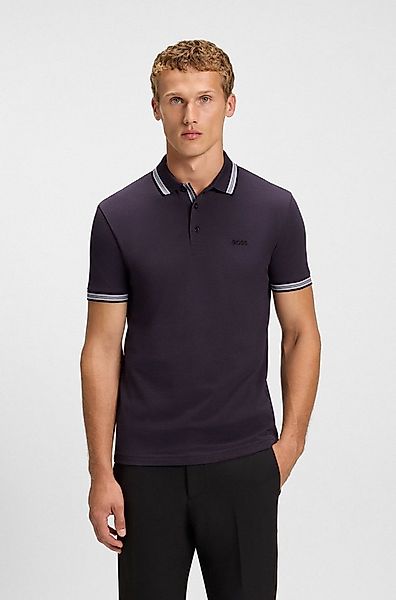 BOSS GREEN Poloshirt Paddy atmungsaktive Piqué-Webstruktur, Flachstrickkrag günstig online kaufen