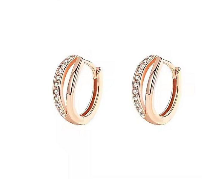 ELLAWIL Paar Creolen Ohrschmuck Ohrringe Damenohrringe Creole Zirkonia Farb günstig online kaufen