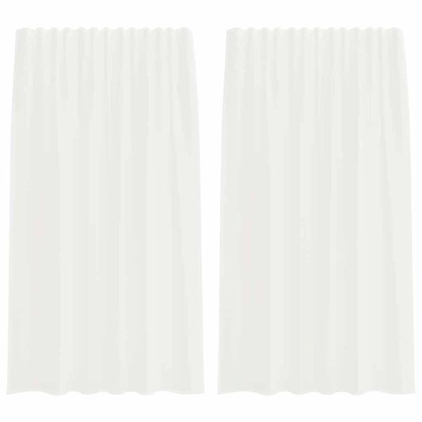 vidaXL Voile Vorhänge mit Stangentaschen 2 Stk Weiß 4102242 günstig online kaufen