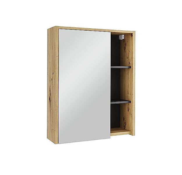 Vicco Badezimmerspiegelschrank Viola, Artisan/Grau, 60 x 75 cm mit offenen günstig online kaufen