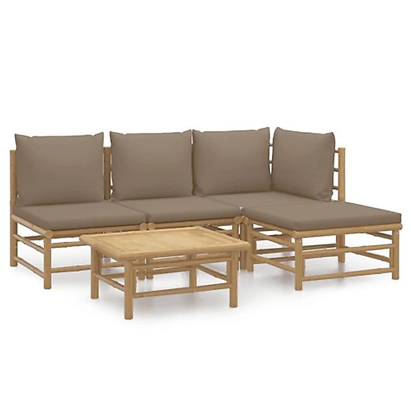 vidaXL Gartenlounge-Set 5-tlg. Garten-Lounge-Set mit Kissen günstig online kaufen