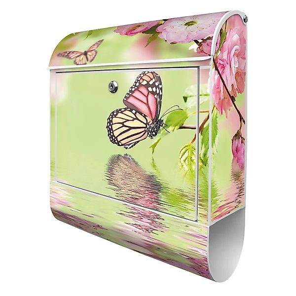 Banjado Design Briefkasten Weiß Pulverbeschichtet 39x47x14cm 2 Schlüssel Mi günstig online kaufen