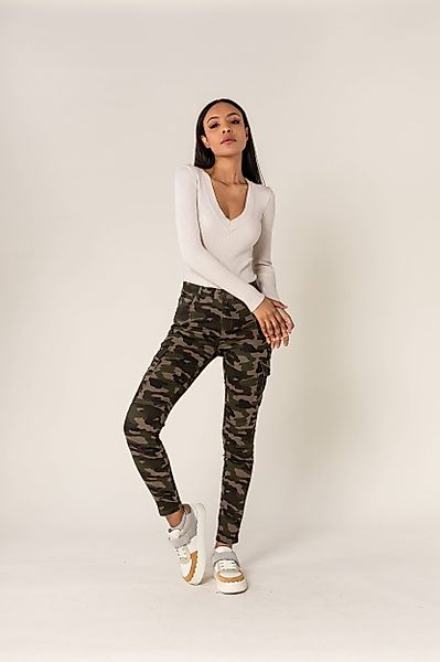 Nina Carter Stoffhose Denim Cargo Pants günstig online kaufen