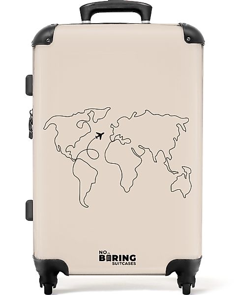 NoBoringSuitcases.com© Hartschalen-Trolley Weltkarte - Einfach - günstig online kaufen