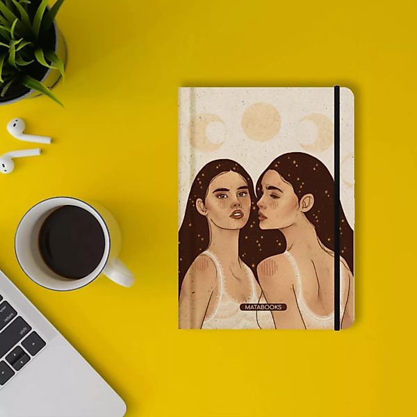 Nachhaltiges Notizbuch A5 - Nari "Universe Sisters" günstig online kaufen