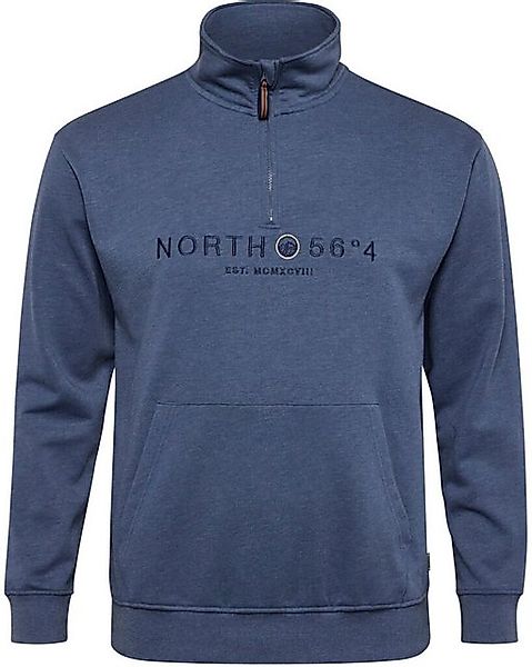 north 56 4 Strickpullover Halpzip Sweatshirt Blau günstig online kaufen