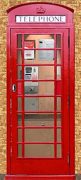 Papermoon Fototapete »Telephone Box - Türtapete«, matt günstig online kaufen