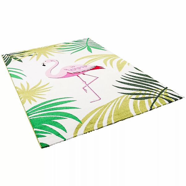 Pergamon Designer Teppich Faro Tropical Flamingo Bunt 120x170cm günstig online kaufen