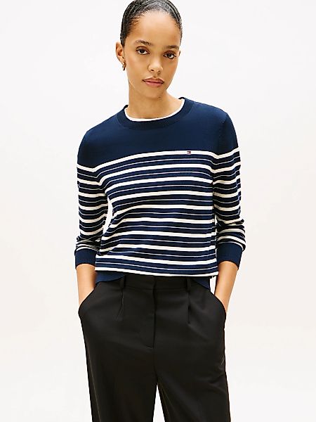 Tommy Hilfiger Rundhalspullover "CO JERSEY STITCH LS C-NK SWT" günstig online kaufen