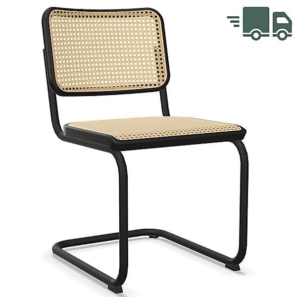 THONET S 32 V | Buche schwarz gebeizt | Stahlrohr-Freischwinger | Gestell s günstig online kaufen