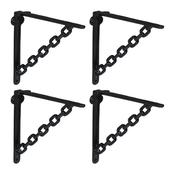 relaxdays Wandregalhalter Regalwinkel 4er Set Ketten-Design, günstig online kaufen