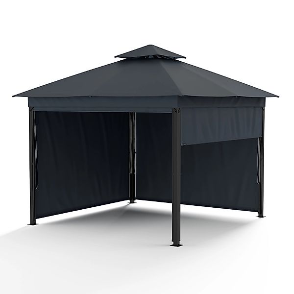 Blumfeldt Grandezza Cortina Gartenpavillon 3x3 m Wetterbeständig Pulverbesc günstig online kaufen