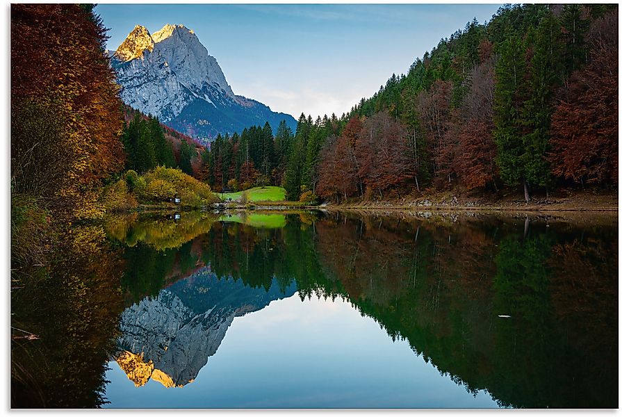 Artland Wandbild "Herbst am Rießersee", Berge & Alpenbilder, (1 St.), als A günstig online kaufen