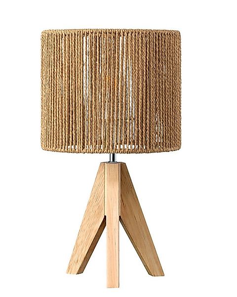 EDISHINE LED Nachttischlampe mit Seil-Lampenschirm, LED wechselbar, Warmwei günstig online kaufen