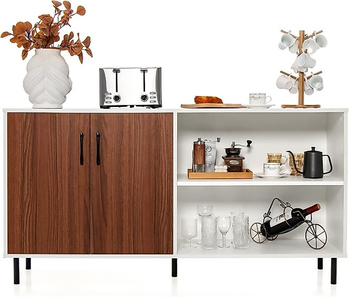 KOMFOTTEU Sideboard Beistellschrank, aus Holz,mit Türen günstig online kaufen