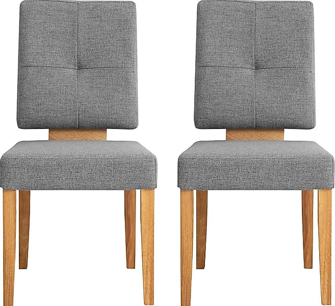 OTTO home Esszimmerstuhl Ponza Polsterstuhl (Set, 2 St), Gestell Eiche mass günstig online kaufen