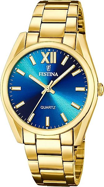Festina Quarzuhr Festina Herrenuhr Edelstahl gold Festina, (Analoguhr), Her günstig online kaufen