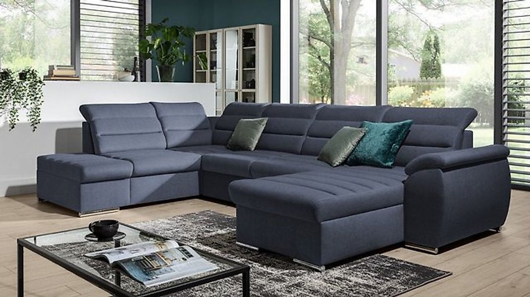 Luxusbetten24 Schlafsofa Designer Sofa Indigo, mit Schlaf- und Klappfunktio günstig online kaufen