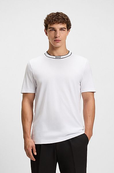 BOSS GREEN T-Shirt "Tee" mit Streifendetail am Ausschnitt günstig online kaufen