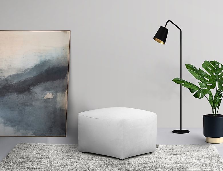 LeGer Home by Lena Gercke Polsterhocker "YANI Sitzhocker mit Wellenunterfed günstig online kaufen