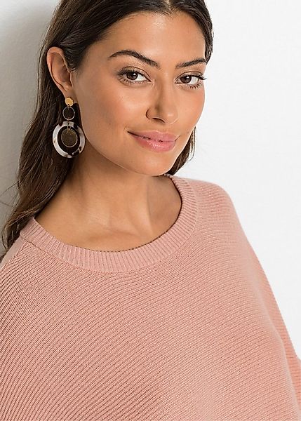bonprix Longpullover aus Viskose-Mix, hinten länger geschnitten, Oversize P günstig online kaufen