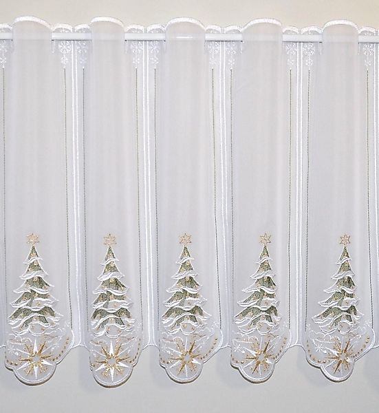 Stickereien Plauen Scheibengardine »Tannenbaum«, (1 St.) günstig online kaufen