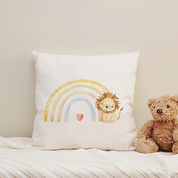 queence Dekokissen »Löwe und Regenbogen«, Kissenhülle mit HD Premium Druck, günstig online kaufen