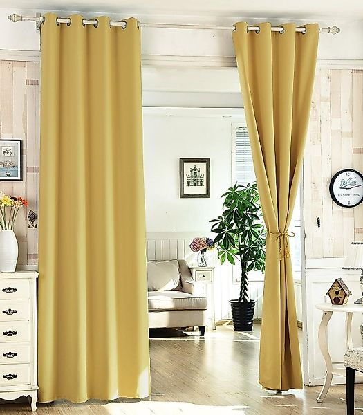 Woltu Vorhang (2 St), Ösen, blickdicht, günstig online kaufen