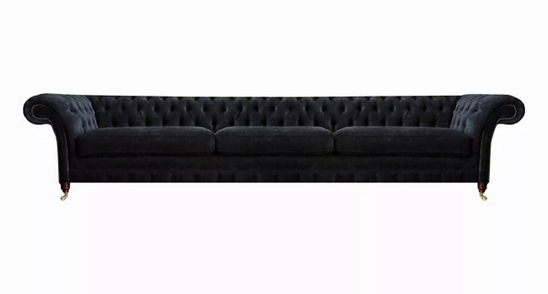 JVmoebel 3-Sitzer Schwarzer Chesterfield Dreisitzer Sofa Luxuriöse Wohnzimm günstig online kaufen