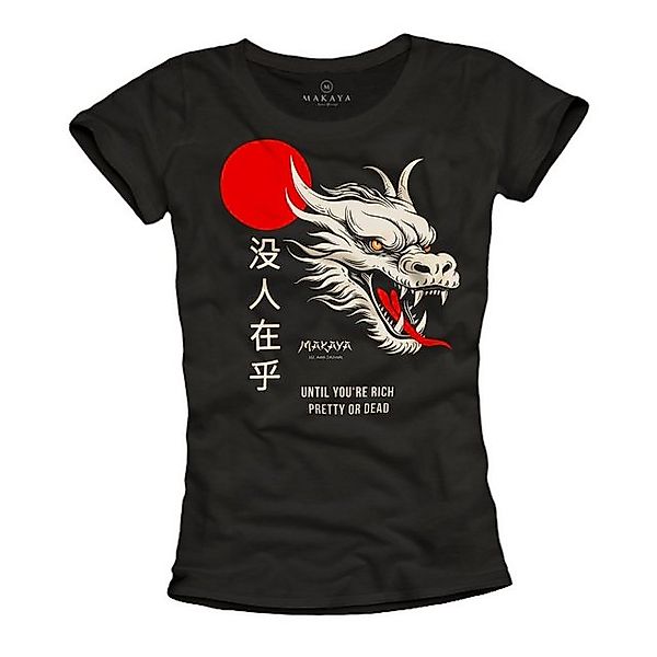 MAKAYA Print-Shirt Damen mit Drachen Aufdruck günstig online kaufen