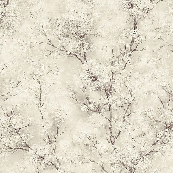 PROFHOME 374202-GU Blumen Tapete Floral schimmernd Creme Grau Weiß 0,53 m x günstig online kaufen