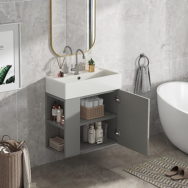 MODFU Waschtisch Badmöbel Set, Waschtischunterschrank Badezimmerschrank günstig online kaufen