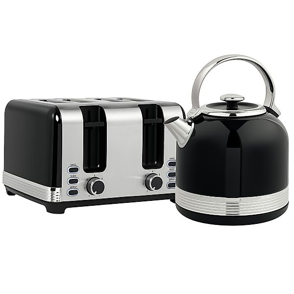 HOMCOM Wasserkocher Toaster Set Edelstahl 2200 W 1,7L Wasserkocher, 4 Schei günstig online kaufen