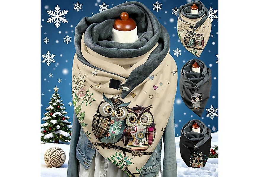 Kityhome Modeschal Eleganter Eulen-Schal, weicher Winterchal als Weihnachts günstig online kaufen