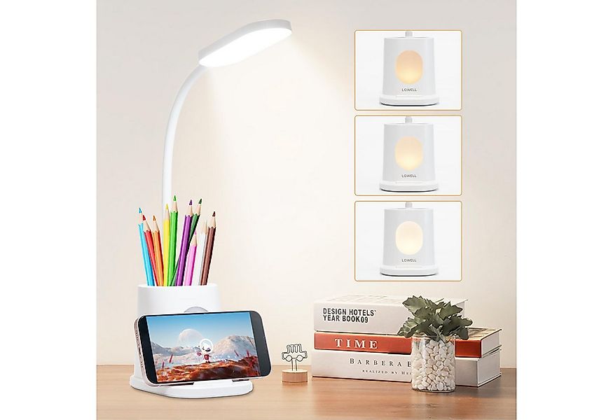 LQWELL LED Schreibtischlampe 4 in 1 LED Schreibtischlampe USB Aufladbar, LE günstig online kaufen