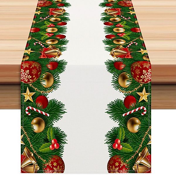 LAPAPRO Tischläufer Weihnachtlicher Leinen Tischläufer Druck, günstig online kaufen