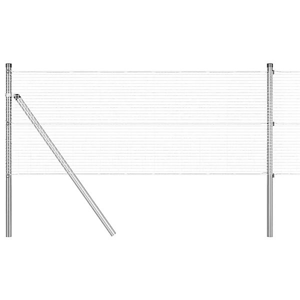 vidaXL Zaunpfosten Silber 10 x 0,5 m 16 x 16 mm Netz Stahl 3351560 günstig online kaufen